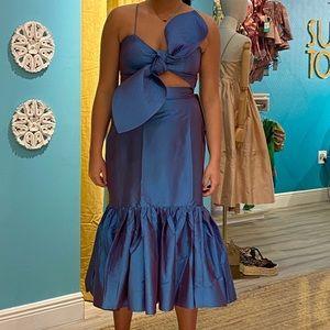 Frachesca Blue/ Purple, size Large, two piece set, dress